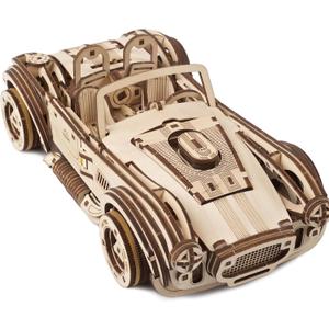 UGEARS Drift Cobra Racing Car Puzzle - Wooden 3D Puzzles for Adults to Build with Powerful Spring Motor - Wood Mechanical Models Building Kit Retro Hobbies for Men - 370 Pcs