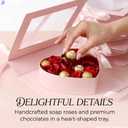FYSUIMU 4Pcs Mother' s Day Heart Shaped Flower Gift Box Treat Fillable Gift Pink 3D Floral Paper Packaging Box with Window Lids and Ribbon for Wedding Birthday Party Love Favors Supplies