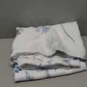 Blue and White Curtains 84 Inches Long for Living Room 2 Panels Semi Black Out Tranquil Pretty Floral Flower Watercolor Pattern Coastal Grandma Beach Print Blackout Curtains for Bedroom Window,Grey