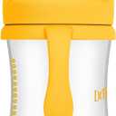 Dr. Brown's Milestones Baby's First Straw Cup, Training Cup with Weighted Straw, 9oz/270mL, Vintage Yellow, BPA Free, 6m+