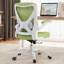 Office Chair: Mesh Ergonomic Desk Chair with 3D Lumbar & Swivel | 330LBS Computer Chair-Executive Task Work Chairs with Flip-up Arms Home Office Desk Chairs Gaming Chair for Long Hours(Green)