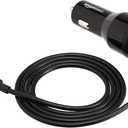 Amazon Basics 30W Fast Car Charger, 1 USB-C (18W) Cable with PD, 1 USB-A (12W) Port, Apple MFi Certified, for Phones (iPhone 16/15/14/13/12/11/X, Samsung, and more), Black