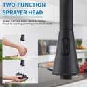 HOMELODY 2 Handles Kitchen Faucet with Pull Down Sprayer for 3 Hole Sink, 8 inch 360 Rotating Spout Centerset Kitchen Sink Faucet with Water Lines Matte Black