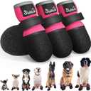 SlowTon Dog Shoes - Breathable Dog Sock Boots for Summer Hot Pavement Hardwood Floors Winter Snow, Waterproof Booties, Non-Slip Paw Protector for Outdoor Walking (FU, 2