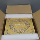 NiHome Golden Mirror Acrylic Wedding Card Box with Sliding Lid, Large Capacity for 80-100 Cards, Premium Gold Acrylic with Bold Cards Print for Weddings, Parties, Baby Showers, Keepsakes, Receptions