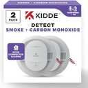 Kidde Hardwired Smoke & Carbon Monoxide Detector, AA Battery Backup Smoke Alarm, Interconnectable, LED Warning Light Indicators, 2 Pack