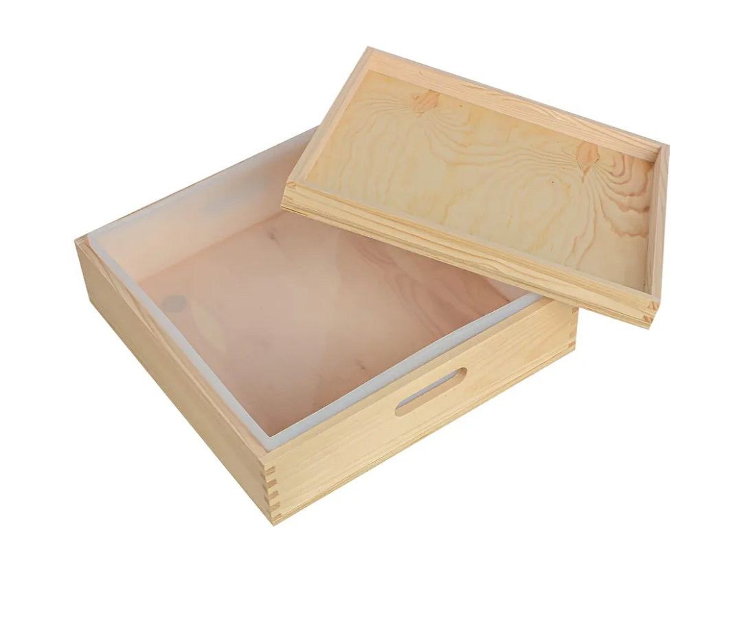 Large Soap Molds, 8L/282oz Rectangle Silicone Liner for 18 Bar Mold with Wooden Box and Lid,DIY Handmade Soap Making Tools