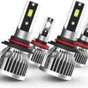 led headlight bulbs, compatible with Honda Odyssey 2011 2012 2013 2014 2015 2016 2017 2018 2019 2020, 9005 + H11 High and Low Beam Combo, Pack of 4
