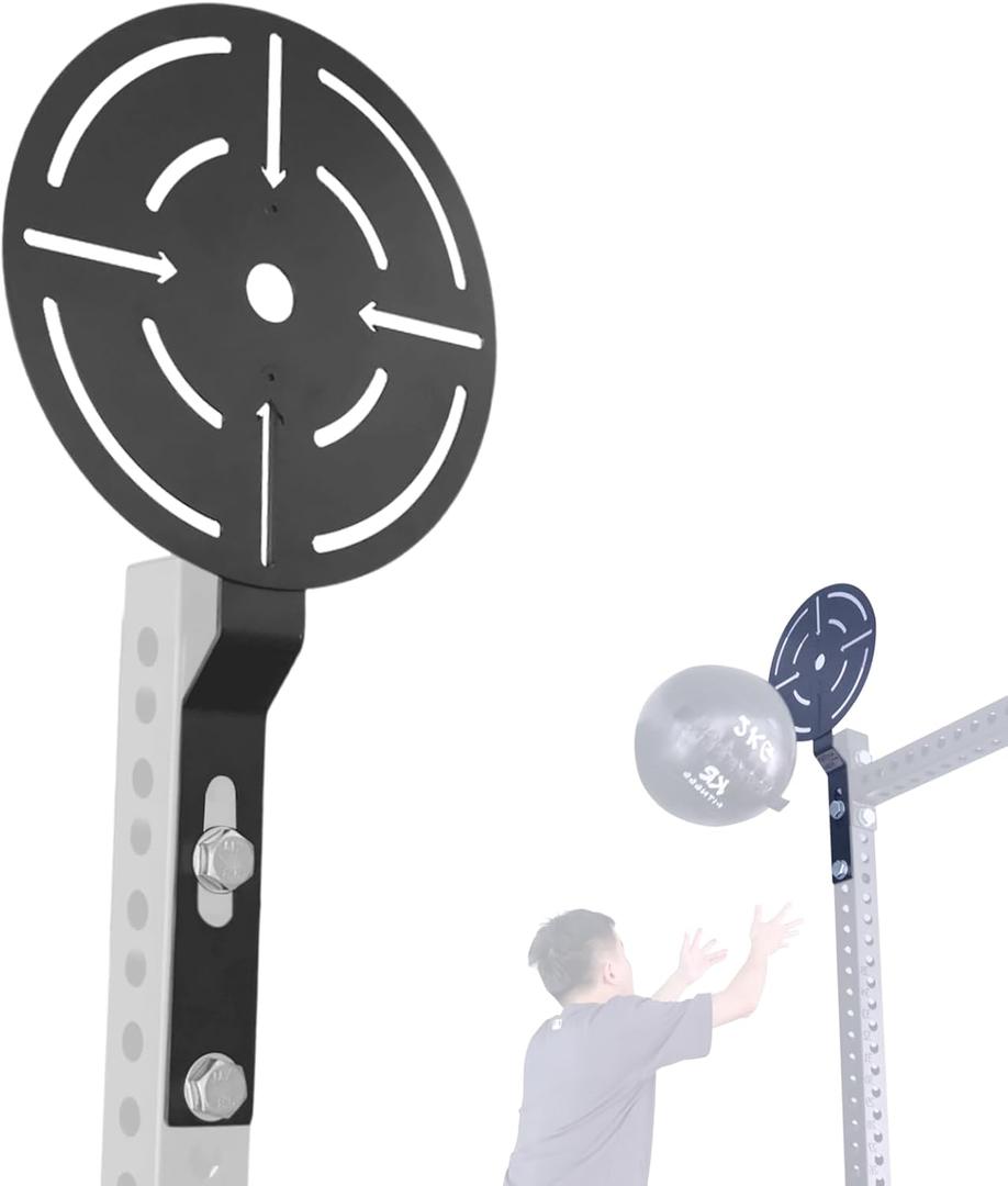 AHTAPFON Wall Ball Target for Rack Mounted with Extension,Medicine Ball Target for Power Rack Attachments,Home Gym Exercise Ball Squash Fitness for Enhance Explosive Power (0.7/18mm Hole)