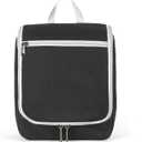 Della Gao Black Water Repellent Polyester Hanging Toiletry Bag for Travel