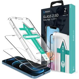 Deppa [2 Pack Screen Protector for iPhone 12/12 Pro (6.1") Tempered Glass | Easy Installation | 9H Hardness | Scratch Resistant | Anti-Fingerprints | Bubble-free | 3D Edge to Edge