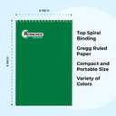 Rosmonde Steno Pads Spiral 6x9 12 Pack, Gregg Ruled Steno Pad, Assorted Colors, 80 Sheets (160 Pages) Long Lasting, Bulk B2B Value Pack, Bulk Steno Notebooks Top Spiral Steno Book for Office & Home