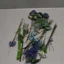 Floroom Artificial Greenery Stems Box Set, 59pcs with 8 Kinds of Faux Greenery Flowers Picks for DIY Bridal Bouquets Wedding Floral Arrangement Table Centerpieces, Navy & Dusty Blue