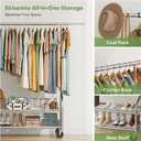 Ekisemio Heavy Duty Clothes Rack Load 650 LBS, Rolling Clothing Rack with Shelves, Metal Garment Rack for Bedroom, Laundry Room, Retail Store, Chrome