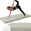MABOZOO 3-Inch Thick Yoga Mat, 68"x24" Extra Thick PU Leather Exercise Mat, High-Density Foam Gymnastics Cushion for Yoga, Fitness, Pilates, Stretching