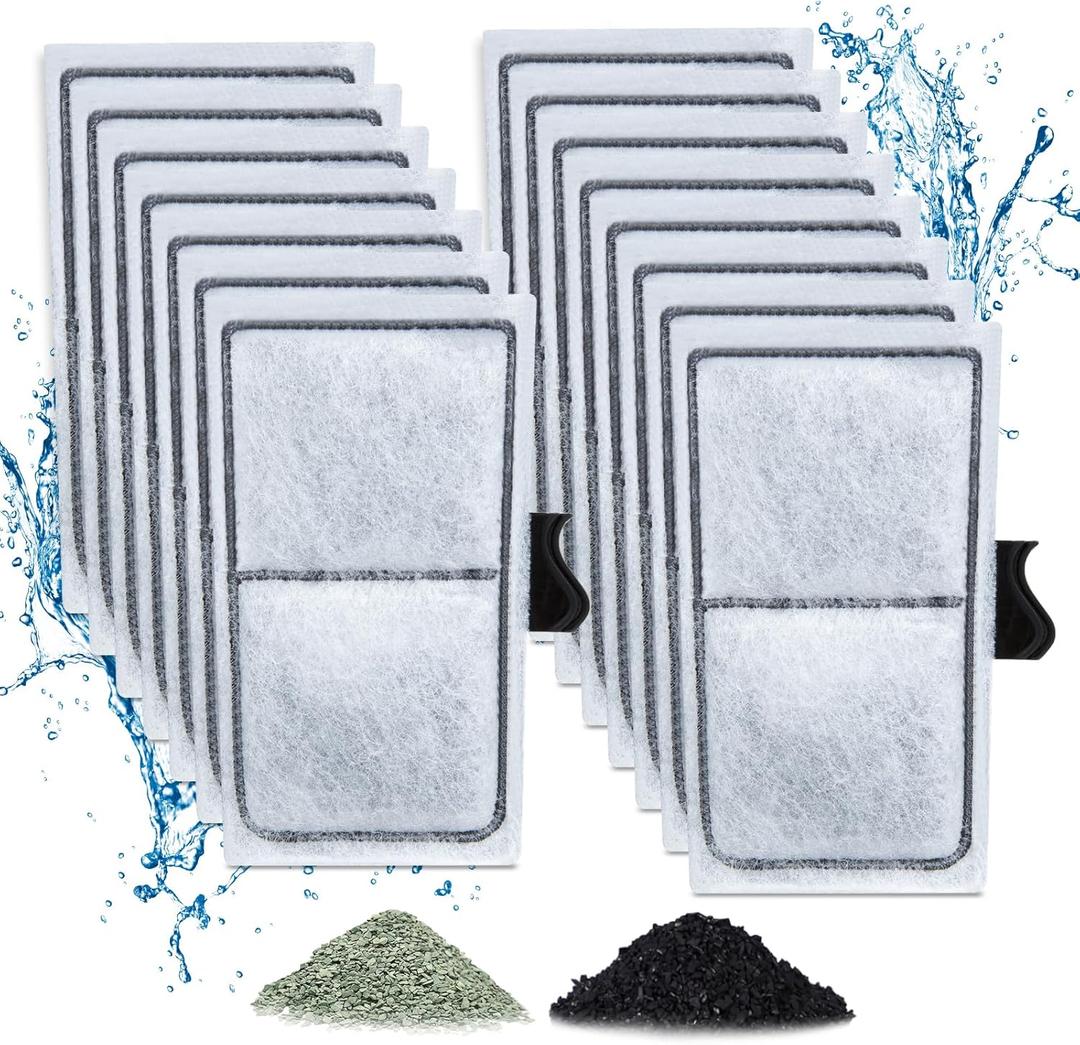 15 Pack Filter Cartridges for Filter, Replacement Filter Cartridges for Top Fin EF-S Element and BF5 BETTAFLO