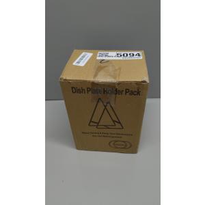 2 Pack Triangle Plate Holders Organizers Large Upright Cabinet Dish Drying Racks Metal Plate Dish Organizers Racks Stands for Countertop and Cupboard Black