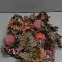 Admired By Nature 24 Inch Artificial Fall Pumpkin Sunflowers Wreath Wall Door Farmhouse Decor For Home Office Thanksgiving Harvest Wreaths For Front Door Cemetery Wreaths Indoor Outdoor, Green/Autumn