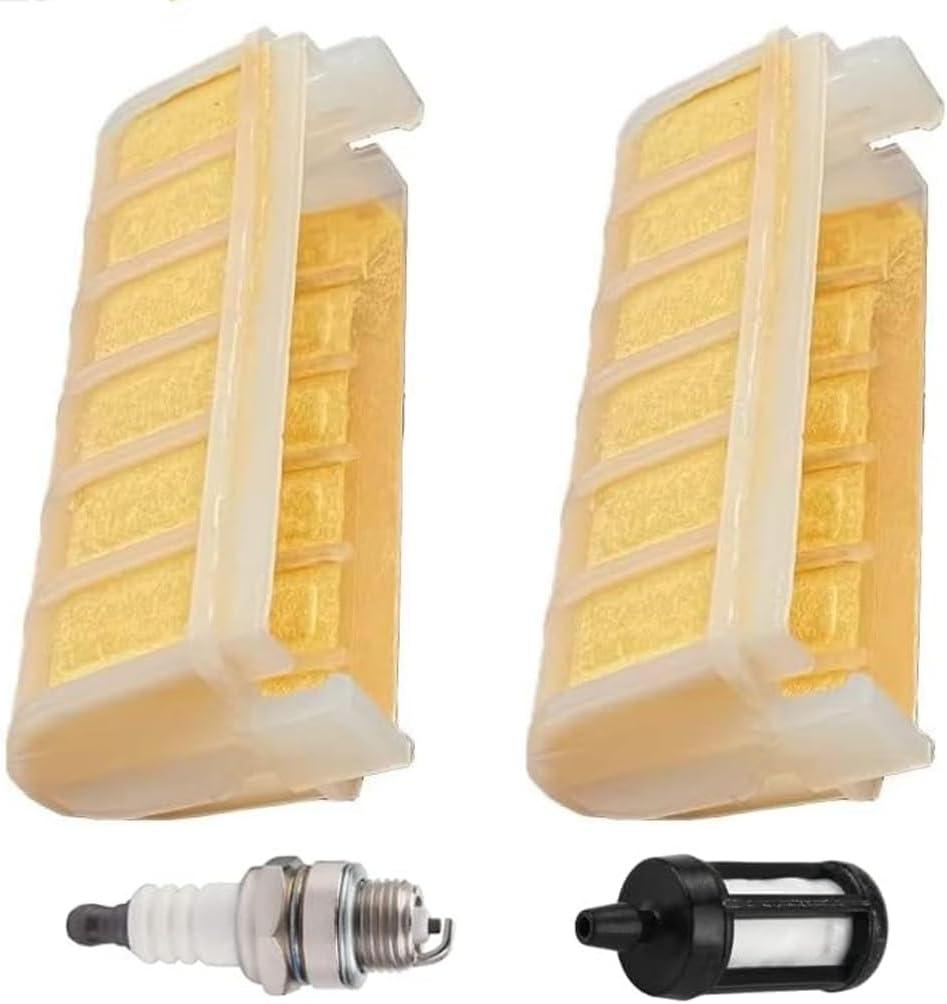 MS250 Air Filter for Stihl 021 023 025 MS210 MS230 MS250C MS210C MS230C MS 250 230 210 Chainsaw Parts, Pack of 2, Replace 1123 120 1613, 1123 120 1612