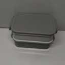 Adults Bento Lunch Box Set with Thermo Bag, 74oz Stackable Leak-proof 3-tiers Bento Box, Built-in Utensil and Sauce Container for Work, School, Dining Out (Gray) (Misty Grey)