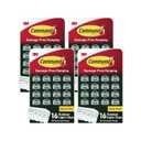 Command Outdoor Light 4 Pack of 16 Clear Clips and 20 Strips, Damage Free Hanging with Adhesive Strips, Wall Clips for Hanging Outdoor Lights and Cables Outside