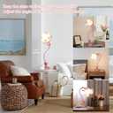 Pink Flower Table Lamp for Bedroom, 3 Colors Flower Reading Light with E26 Bulb, Cute Desk Lamp Bedside Lamps for Nightstands Home Decor, Adjustable Flexible DIY Floral Lamps for Living Room Office