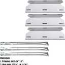 Parts Kit DG105 Replacement for Charmglow Home Depot 3 Burner 720-0230; 720-0036-HD-05 Gas Grill Burners & Heat Plates (Stainless Steel Burner + Stainless Steel Heat Plate)