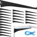 Gisafai 10 Pack 12 Inch Shelf Adjustable Shelving Brackets Single Track Twin Track System Metal Bracket for Shelving Shelf for Stores Closet Kitchen