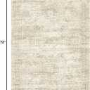 Soalmost 4x6 Area Rugs for Living Room, Vintage Washable Rugs for Dining Room, Bedroom, Home Office Decor, Non-Slip Beige Carpet Thin Rug