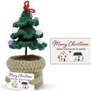 2 x Neighbor Gifts  Gifts for Neighbors  Handmade Crochet Christmas Tree with Quote: Thank You for Being Such Great Neighbors
