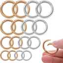 Lusofie 16 Pcs O Ring Clip Spring O Ring Clasp Round Mini Carabiner for Bag Purse Handbag Strap Craft Jewelry Making