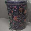 Collive Anti Fatigue Kitchen Mats, Cushioned Kitchen Rugs Set of 2 Waterproof Non Slip Desk Mat, Comfort Standing Rug Vintage Floral Carpet for Office, Sink, Laundry, 17.3"x29"+17.3"x47", Purple/Blue