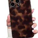 Cute Phone Case for iPhone 15 Pro Max Case Amber Leopard Full Camera Protective Slim Shockproof Aesthetic-Brown Amber