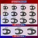 15pc Crowfoot Wrench Set 1/2 & 3/8 Drive Tool, Metric Crows Foot Wrench Kit 8mm-24mm