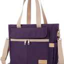 JOYHILL Lunch Bag for Woman, Leakproof Insulated Lunch Box with Shoulder Strap, Adult Reusable Lunch Cooler Tote Bags for Work Picnic Camping Beach (D-PURPLE)