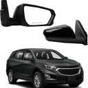 Dasbecan Right Passenger Side Mirror Compatible With 2018-2023 Chevy Equinox GMC Terrain Rearview Mirror With Heated Glass/Power Glass/Manual Folding Replace# GM1321560 (5pin) Black