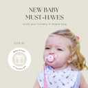 Dodo Babies Pacifier Clip & Case Set - Universal Holder Loop & Pacifier Holder - Secure Binkie Clip for Bibs & Car Seat - Durable Water-Resistant Straps for Baby Essentials - 5-Piece Set, Pink & Gray (Pink,Grey,White)