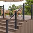 50 Pack 1/8" Black T316 Stainless Steel Invisible Cable Railing KitSwage Stud End for Deck, Stair, Wood & Metal Posts Black Cable Railing Hardware