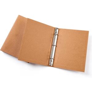 A5 Binder 3 Ring, A5 Binder, 2pcs Kraft Paper 3 Round Ring Binder Cover Protector for Journal Note Book Carrying Around Notes (A5-3Ring)
