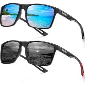 EYEGUARD 2 Pack Bifocal Reading Sunglasses for Men,Sports Sun Readers UV400 Protection Outdoor Driving Reading Glasses +1.75