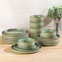 GBHOME Stoneware Dinnerware Sets for 4,12-Piece Plates and Bowls Set
