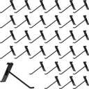 6 Inch Gridwall Hooks, Grid Panel Hanging Hooks for Retail, Home, and Workspace Organization, Displays, and Storage Solutions(40Pack,Black)