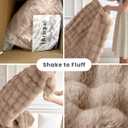 Ultra Soft Cozy Faux Fur Throw Blanket, Fuzzy Plush Thick Bubble Blanket, Oversize Luxury Fluffy Blanket for Couch, Sofa, Bedroom, and Living Room, 50x60 Inches, Light Brown