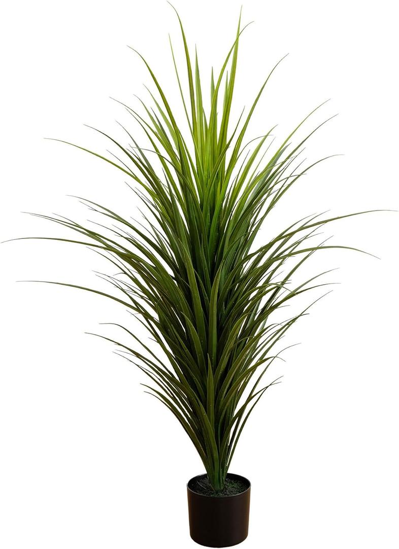 Nearly Natural 4ft UV Resistant Artificial Grass Plant  Suitable for Indoor and Outdoor Decor, Includes Nursery Planter