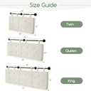 HIGOGOGO Wall Mounted Headboards for Queen Size Bed, Hanging Head Board Wall with Button Tufting, Adjustable Height Headboard for Bedroom,Beige