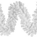 Vickerman 9' Crystal White Spruce Artificial Christmas Garland - Unlit - Faux Spruce Christmas Garland - Seasonal Indoor Home Decor - Reliable and Durable