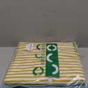JELLYMONI 100% Natural Cotton 3pcs Striped Duvet Cover Sets,White Duvet Cover with Yellow Stripes Pattern Printed Comforter Cover,with Zipper Closure & Corner Ties(Full Size) (Full(80"90"), 0904)