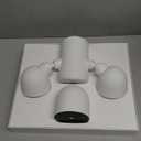 Google Nest Cam with Floodlight - Outdoor Camera - Floodlight Security Camera, White, 1 Count (Pack of 1)