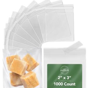 Self Sealing Cellophane Bags - 2" x 3" (1000 Count) - Clear Plastic Resealable Cello Bag - Cellophane Treat Bags, Cookie Bags for Packaging, Candy bags, Cello Bags, Pastry Bags