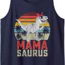 Mamasaurus T Rex Dinosaur Mama Saurus Family Matching Women Tank Top Large